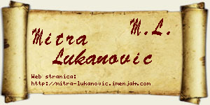 Mitra Lukanović vizit kartica